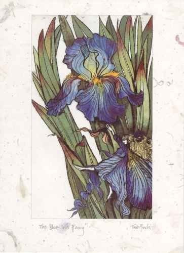 Blue Iris Fairy Card